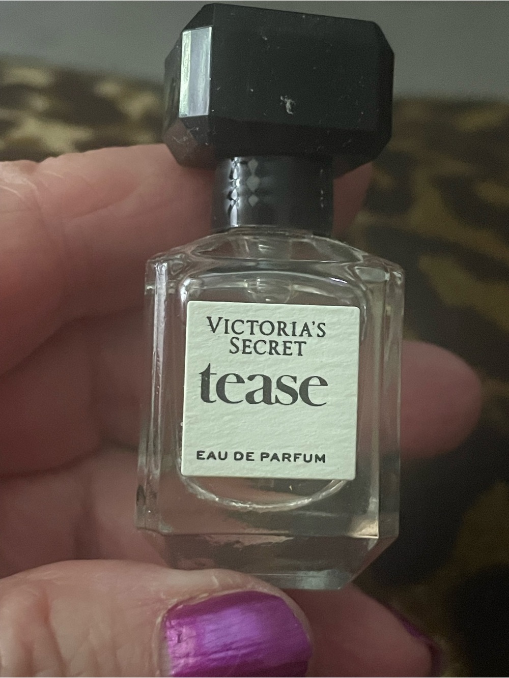 Victoria's Secret Tease Mini Perfume Bottle with Black Cap